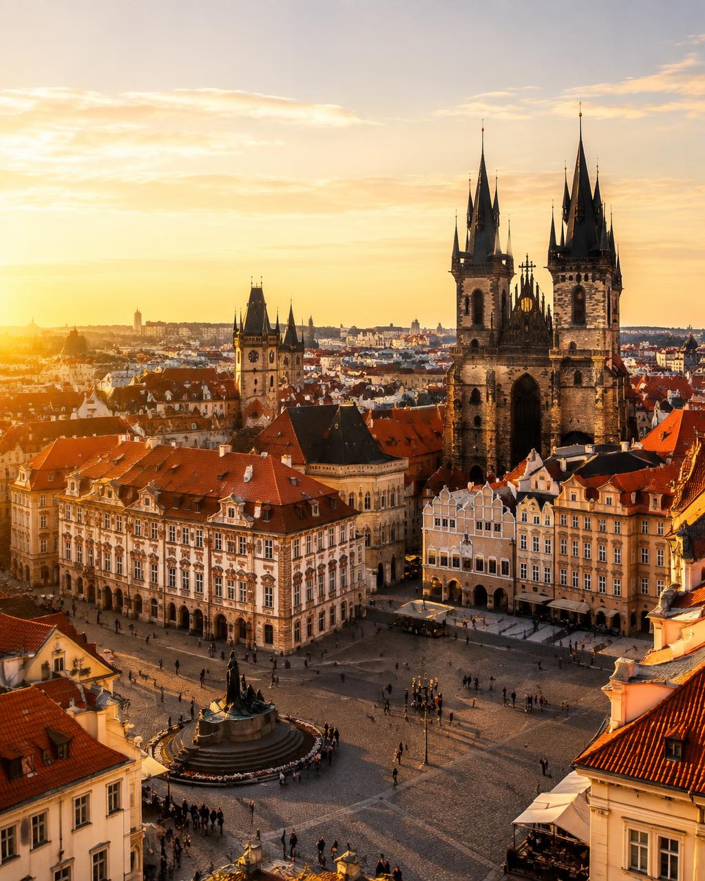 Ruas e arquitetura de uma cidade europeia